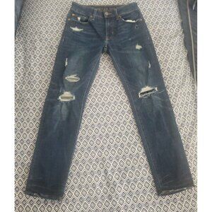 American Eagle Distressed Slim Men's Denim Blue Jeans Size 28 X 28
